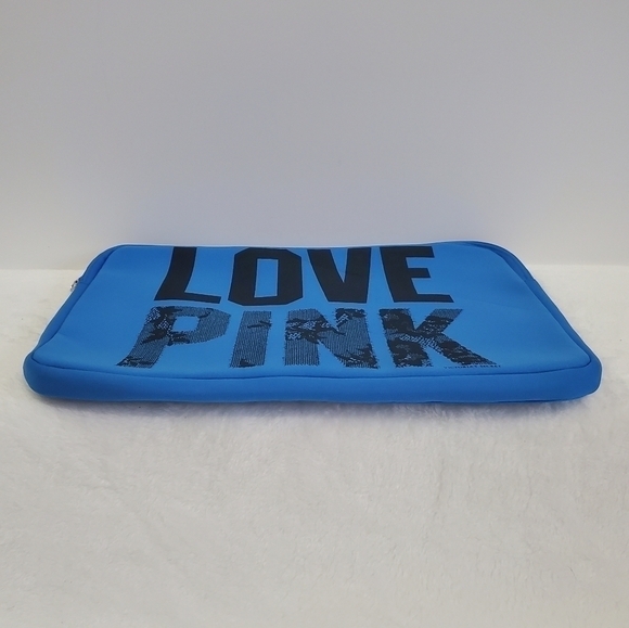 Love Pink Victoria's Secret VS Lace Laptop Blue Black Case Pouch - Picture 5 of 10